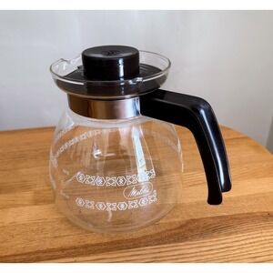 Vintage Melitta Corning 10 Cup Glass Replacement Coffee Pot With Lid Carafe